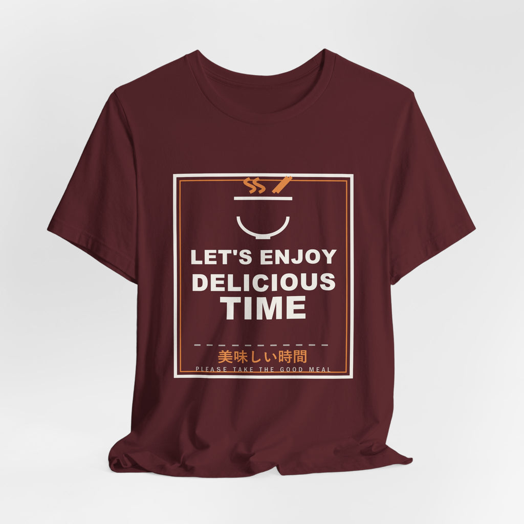 Let's Enjoy Delicious Time Funny Anime T-Shirt - original anime design, view 24