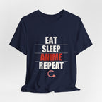 Eat Sleep Anime Repeat T-Shirt - original anime design, view 22