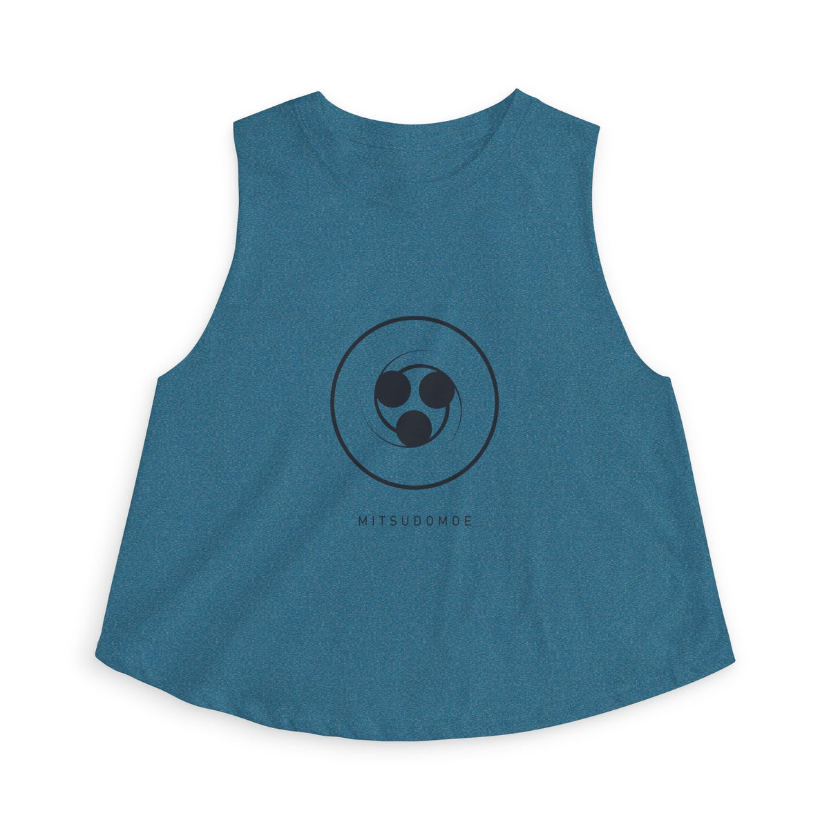 Mitsudomoe Crop Top in Heather Deep Teal