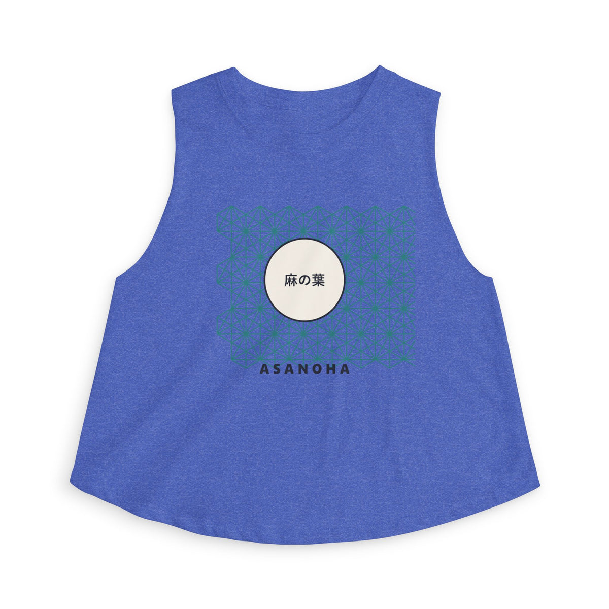 Asanoha Crop Top in Heather True Royal