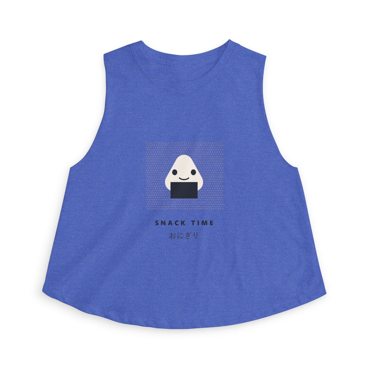 Snack Time Crop Top in Heather True Royal
