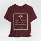 Today The Wind Has Been Extremely Unprofessional Funny Anime T-Shirt - original anime design, view 24