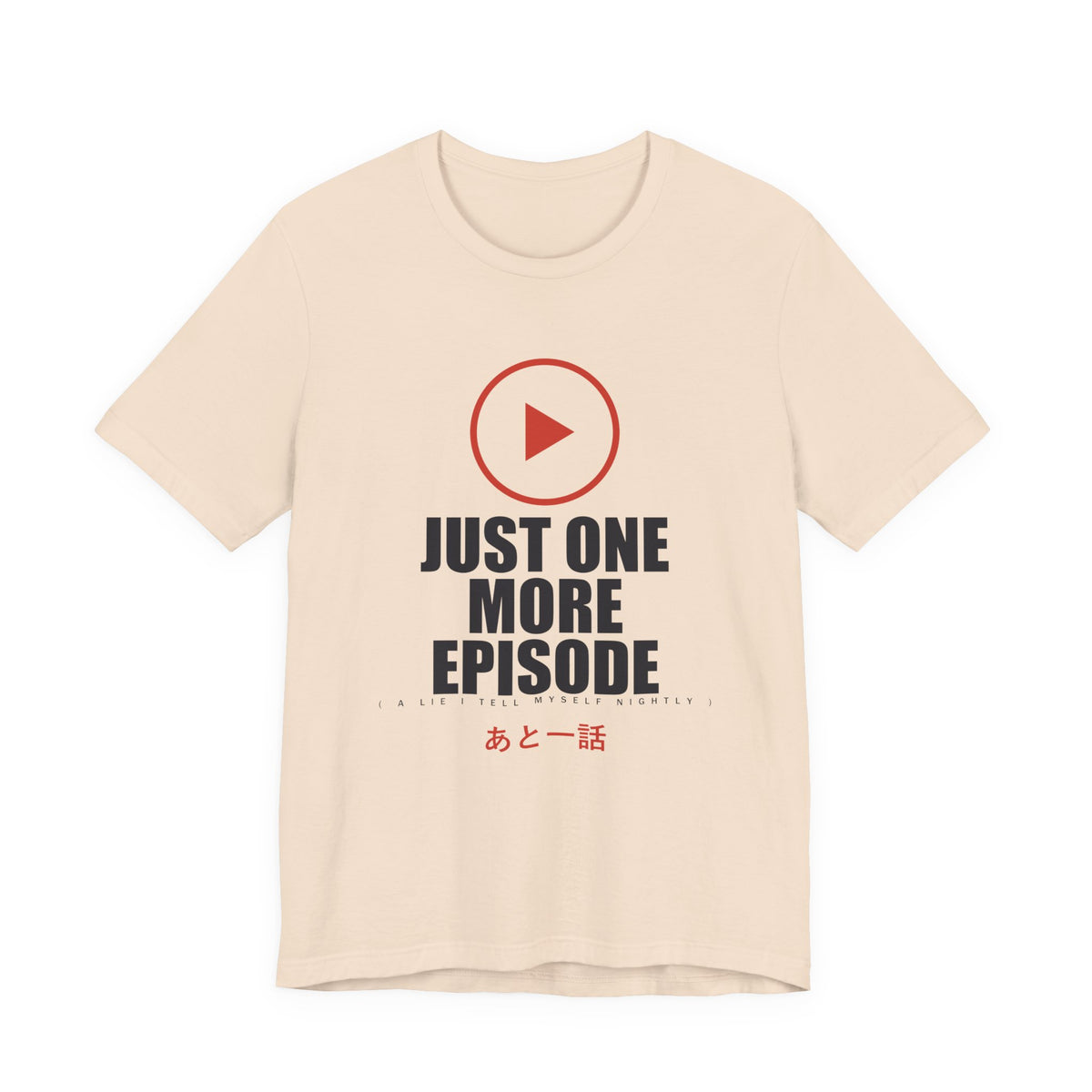 One More Episode Anime T-Shirt in Soft Cream