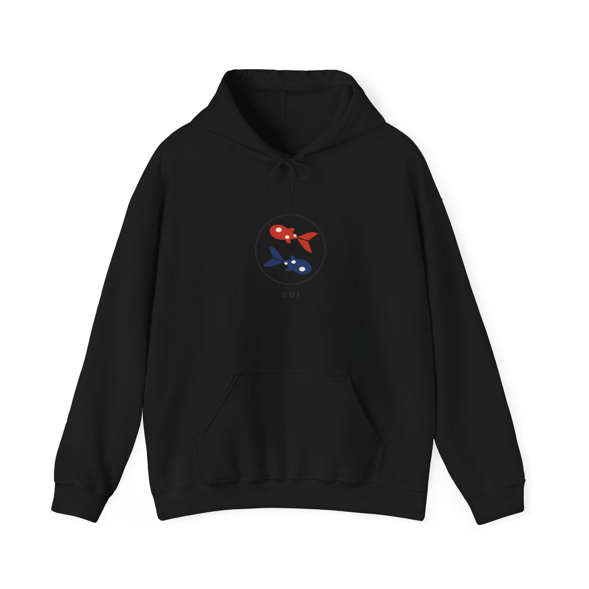 Koi Pair Hoodie in Black