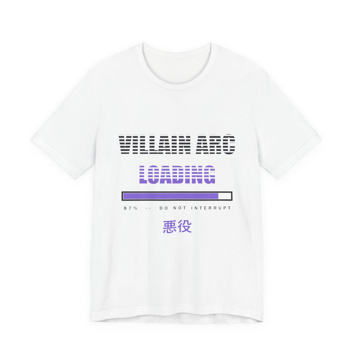Villain Arc Loading Anime T-Shirt in White