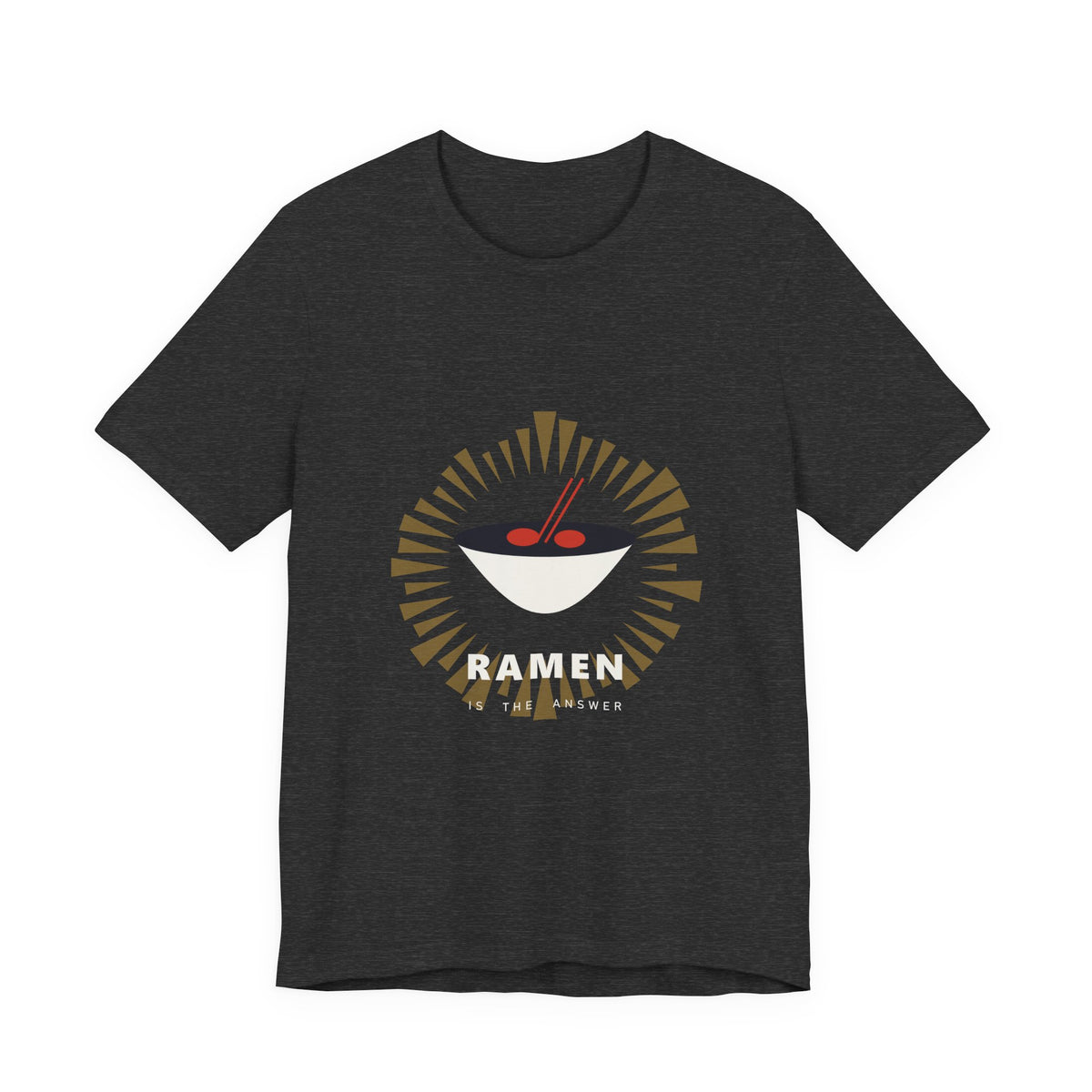Ramen Is The Answer T-Shirt in Dark Grey Heather