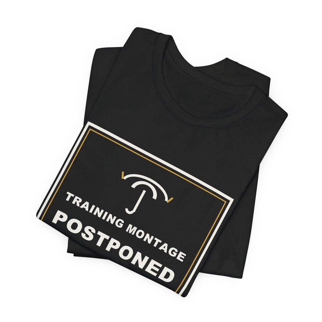 Training Montage Postponed Due To Weather Funny Anime T-Shirt - original anime design, view 5
