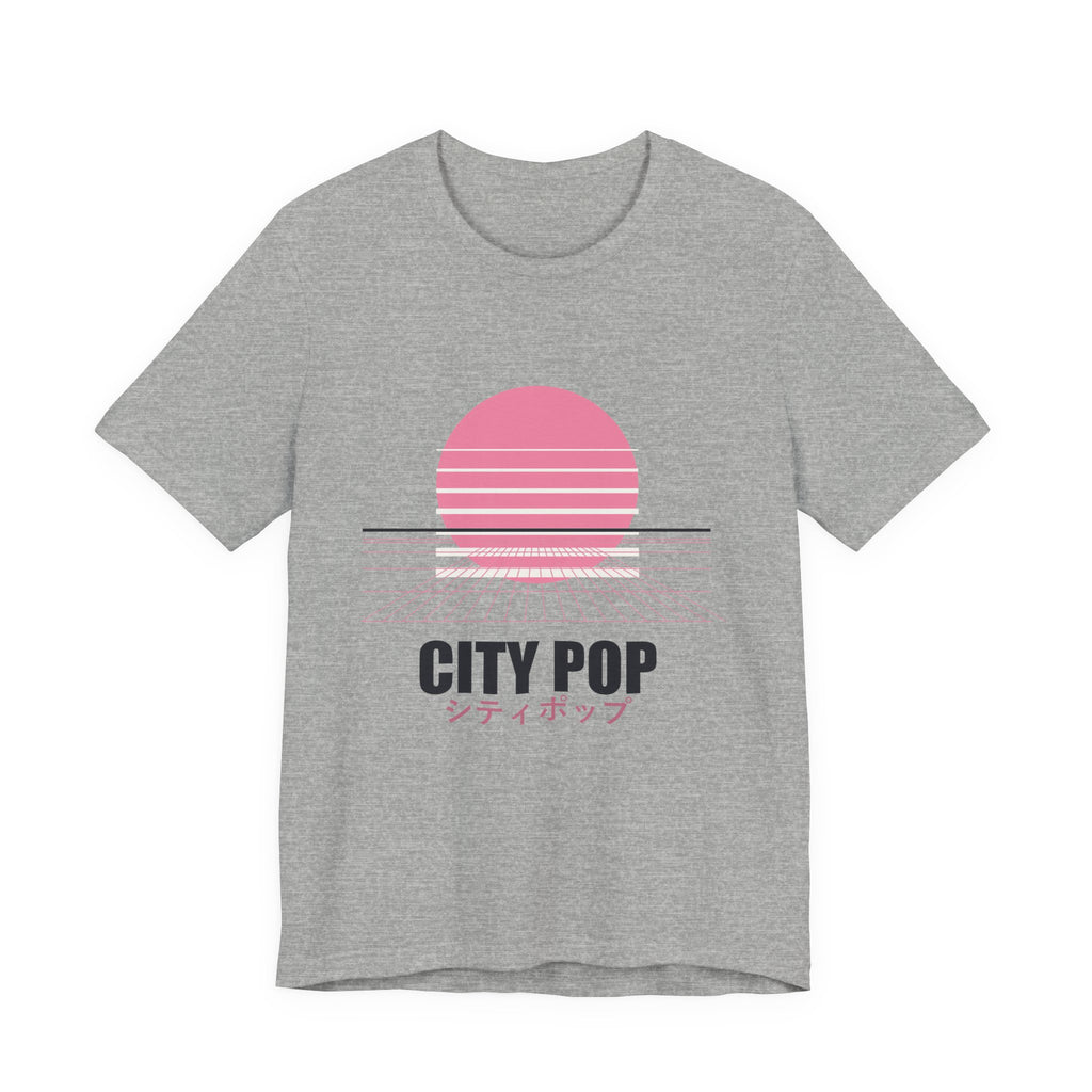 City Pop Anime T-Shirt in Athletic Heather