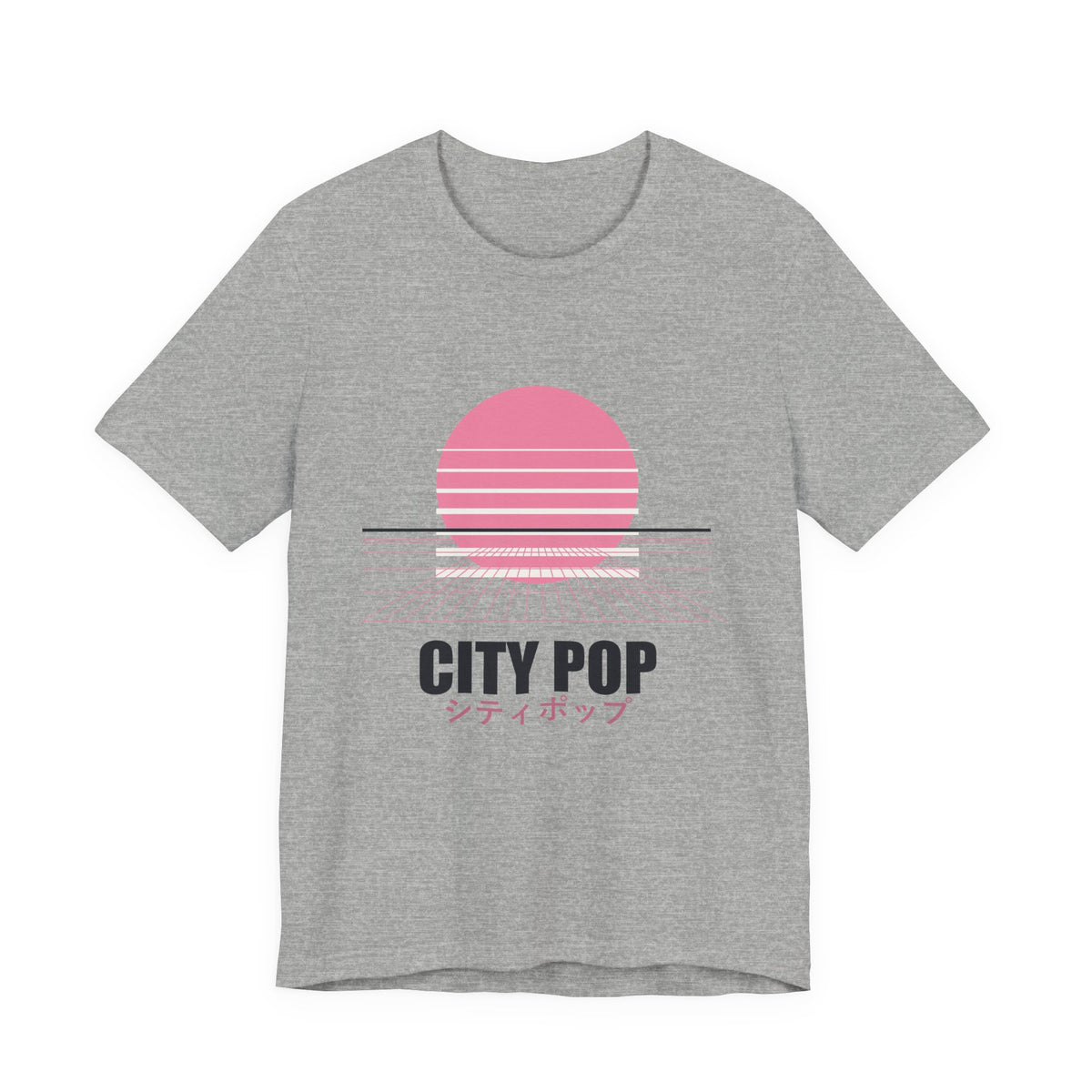 City Pop Anime T-Shirt in Athletic Heather