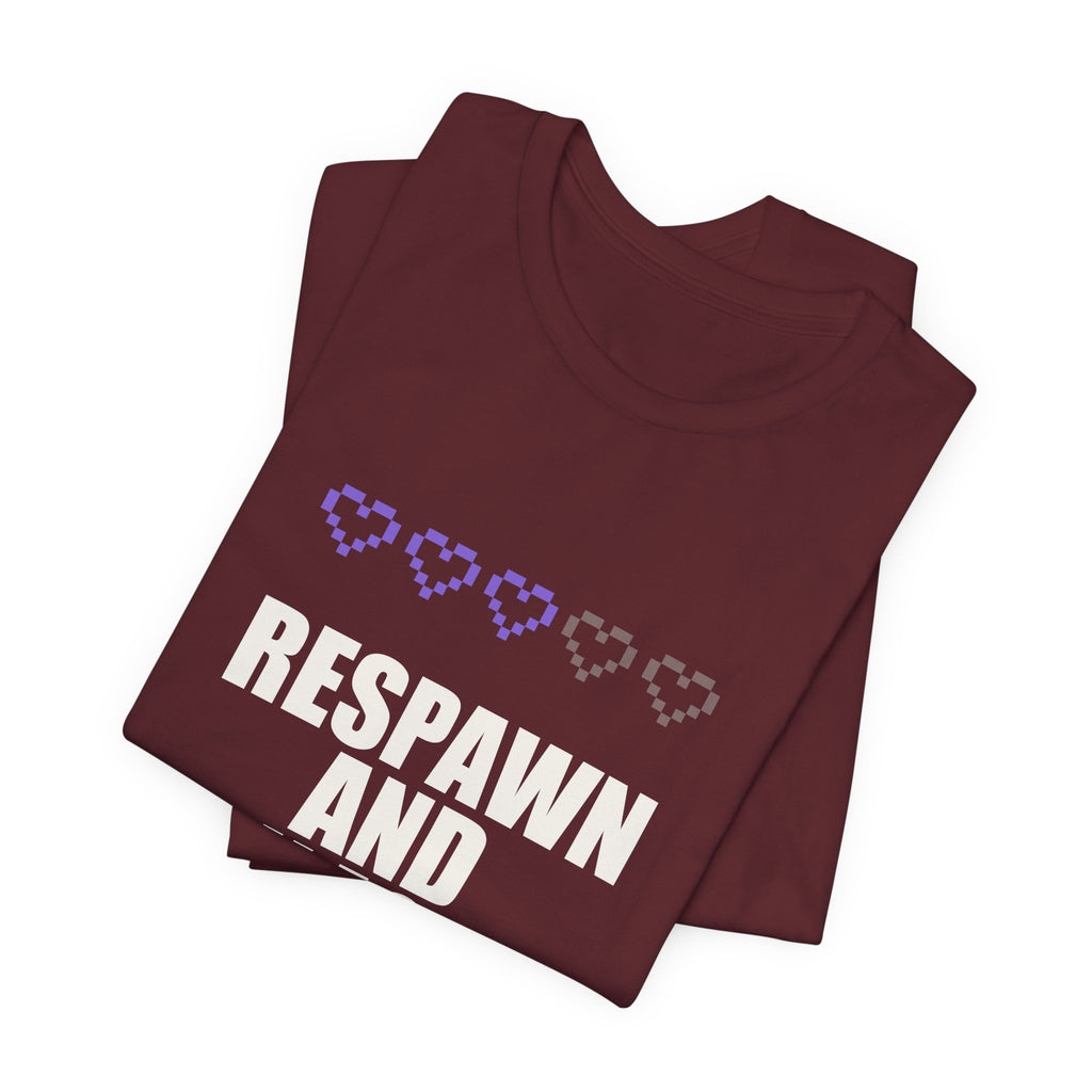 Respawn And Try Again Anime T-Shirt - original anime design, view 24