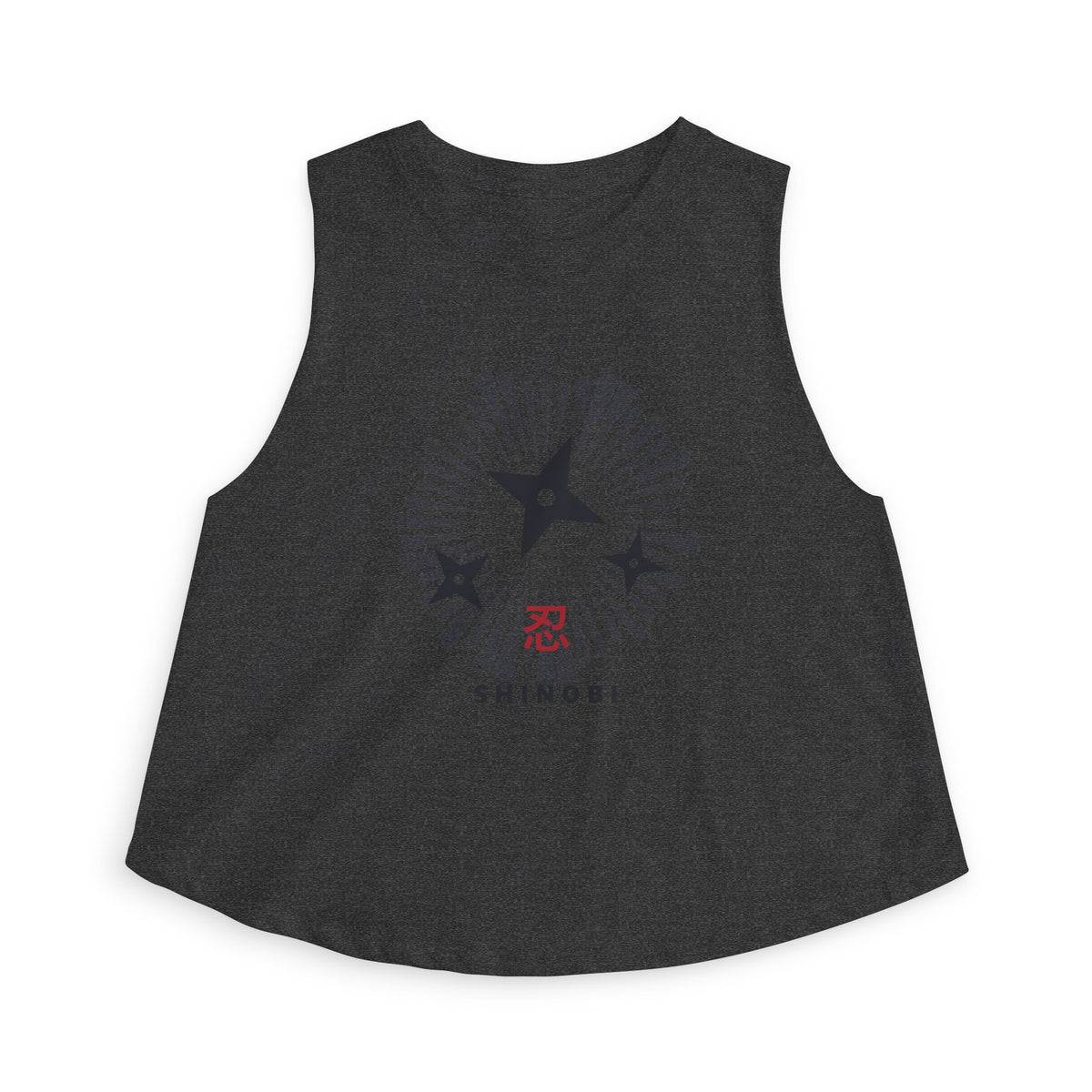 Shinobi Crop Top in Dark Grey Heather