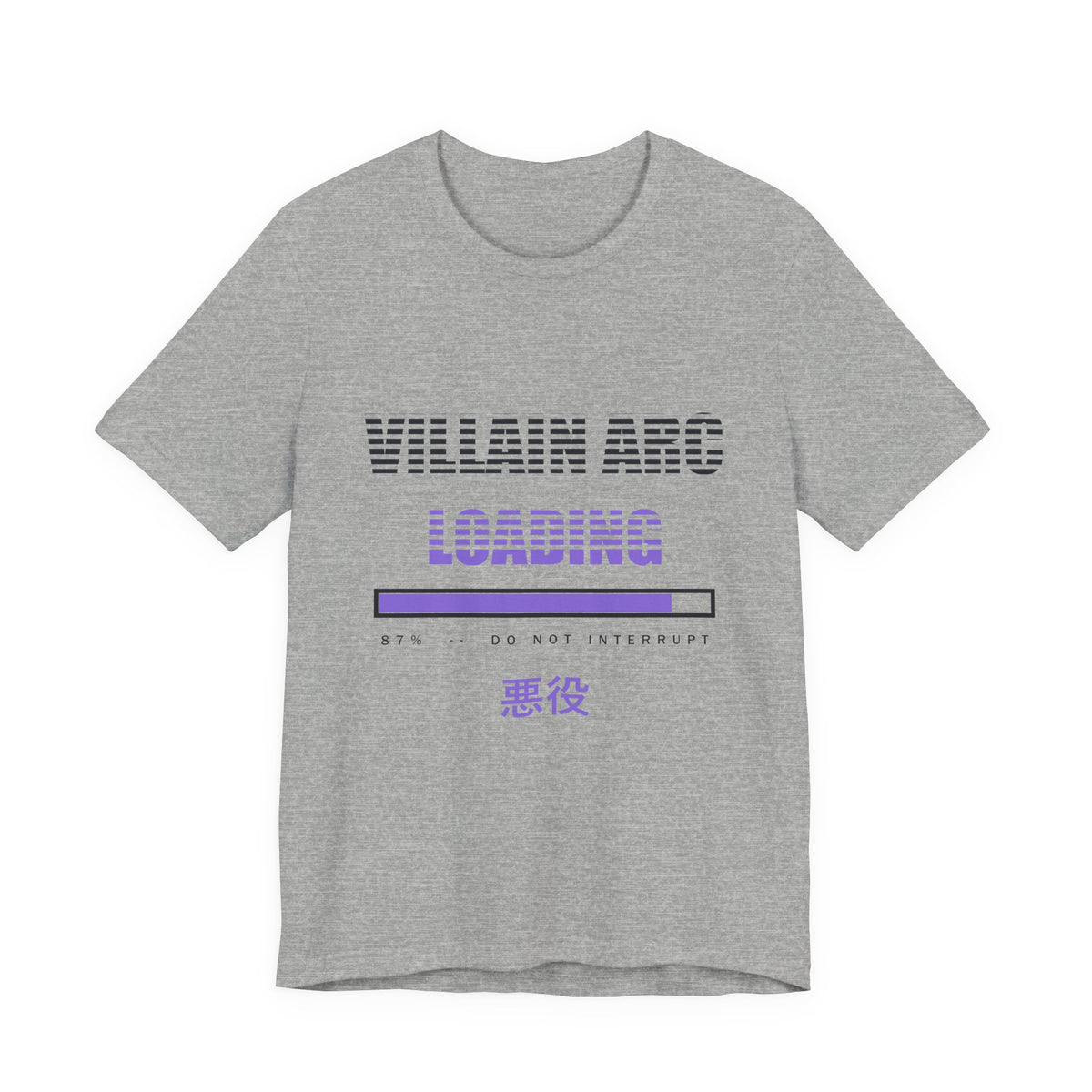 Villain Arc Loading Anime T-Shirt in Athletic Heather
