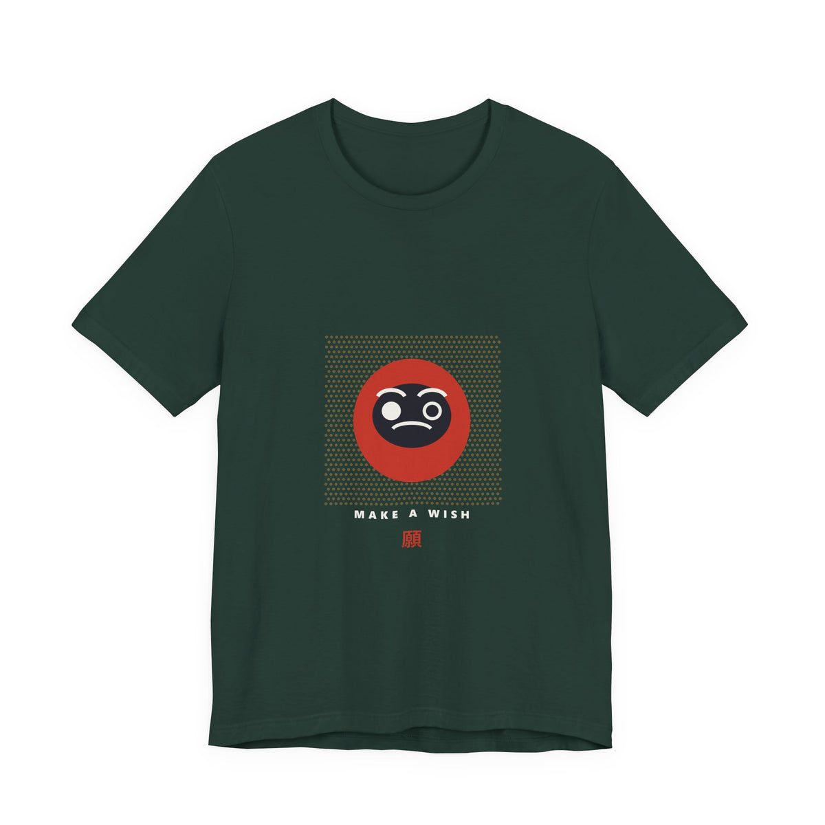 Daruma Wish T-Shirt in Forest