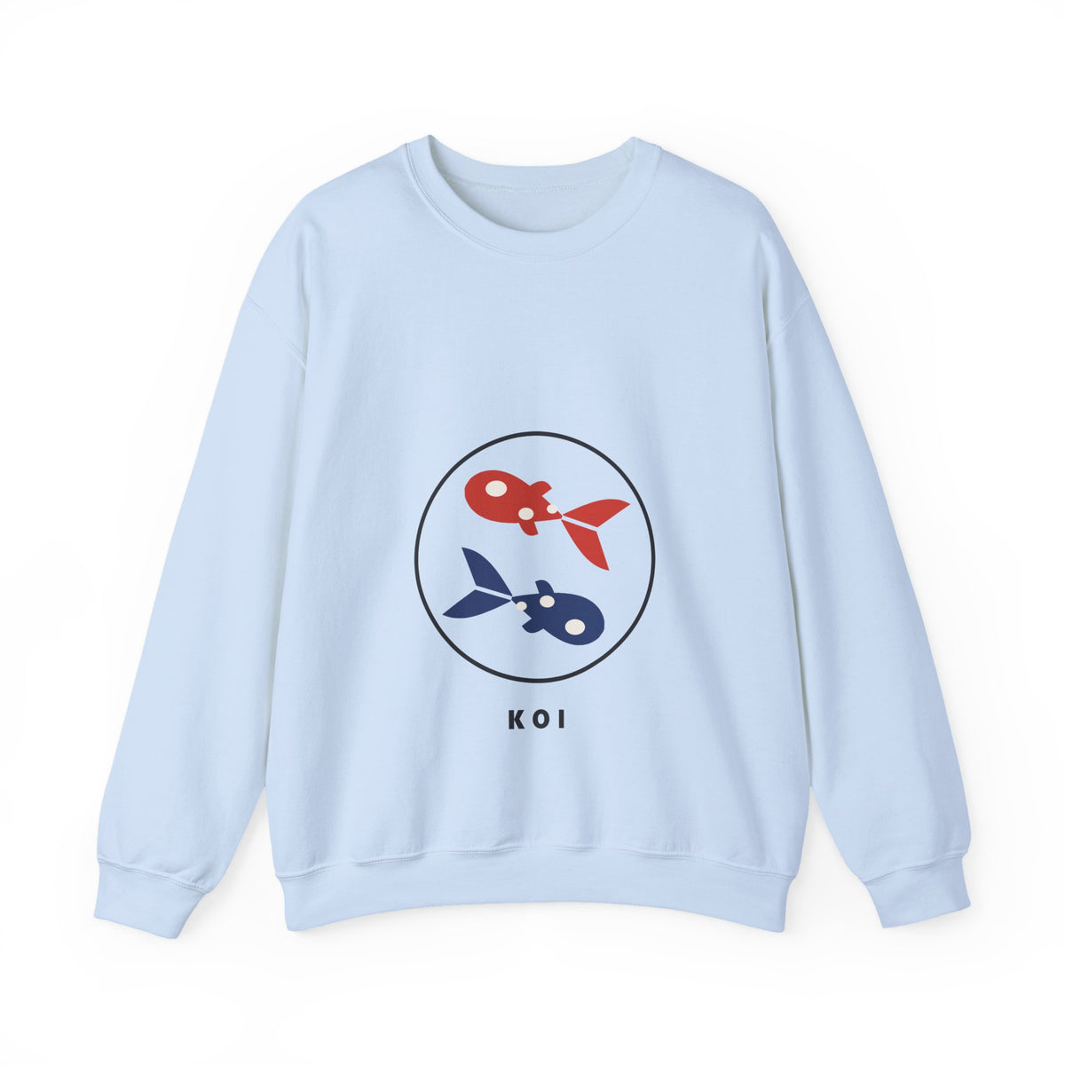Koi Pair Sweatshirt in Light Blue