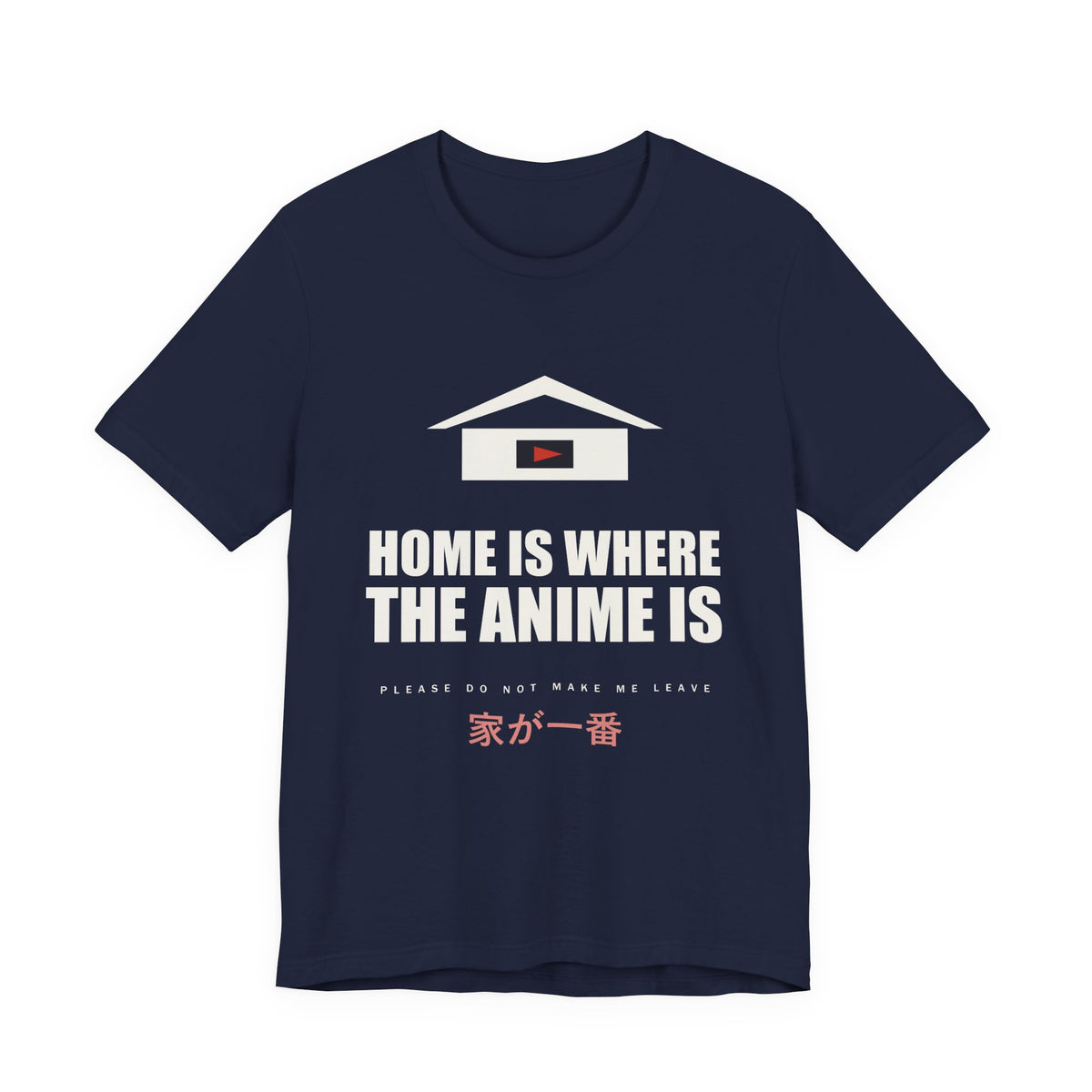 Home Is Where The Anime Is T-Shirt in Navy