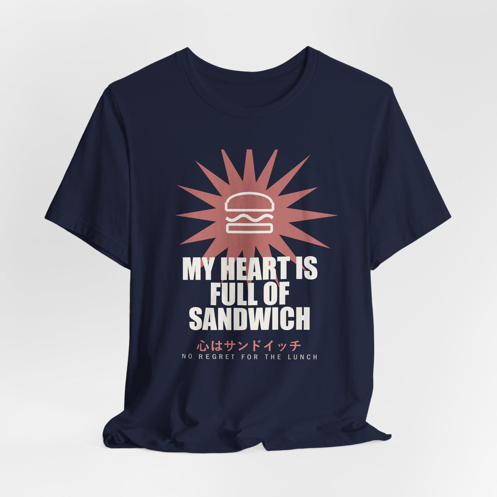 My Heart Is Full Of Sandwich Funny Anime T-Shirt - original anime design, view 21