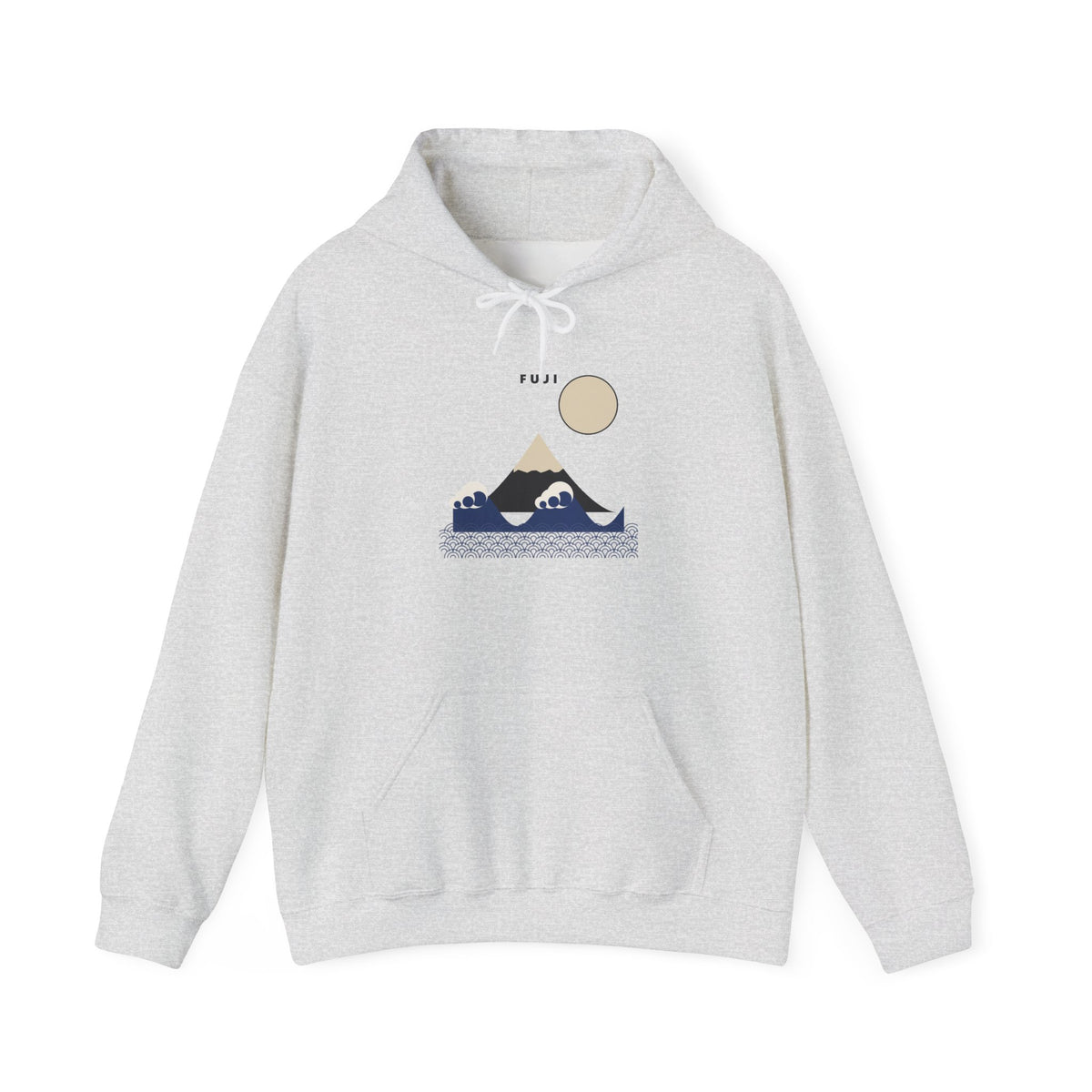 Fuji & Wave Hoodie in Ash