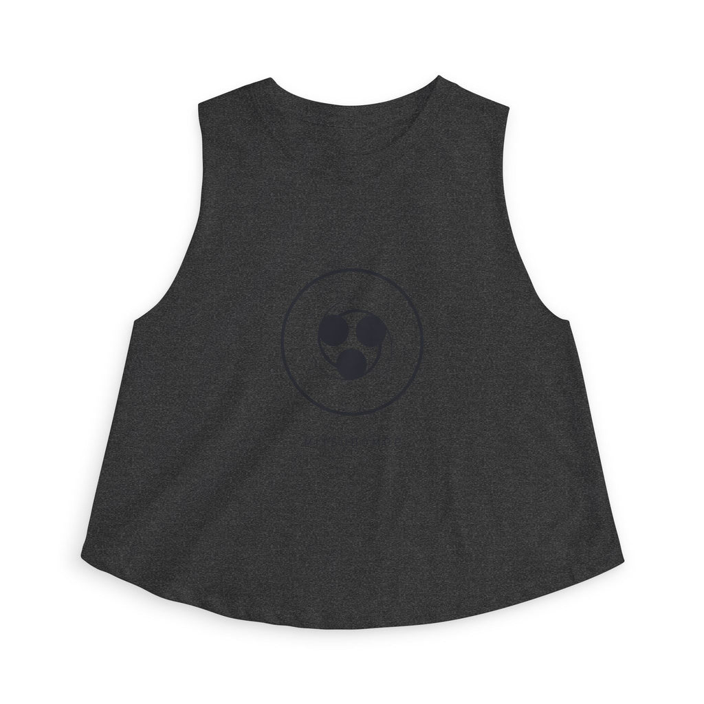 Mitsudomoe Crop Top in Dark Grey Heather