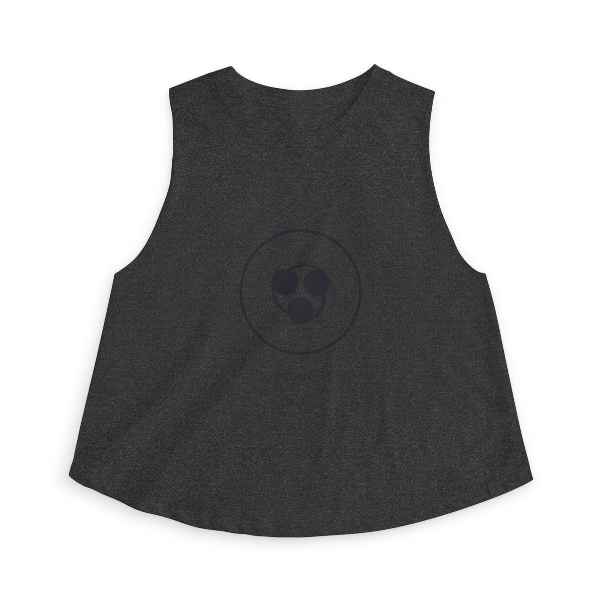 Mitsudomoe Crop Top in Dark Grey Heather