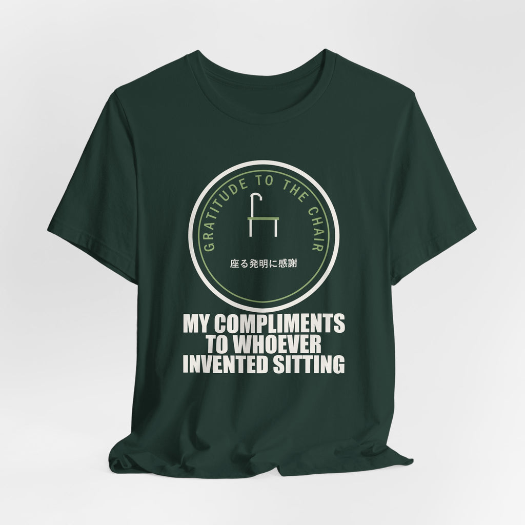 My Compliments To Whoever Invented Sitting Funny Anime T-Shirt - original anime design, view 12