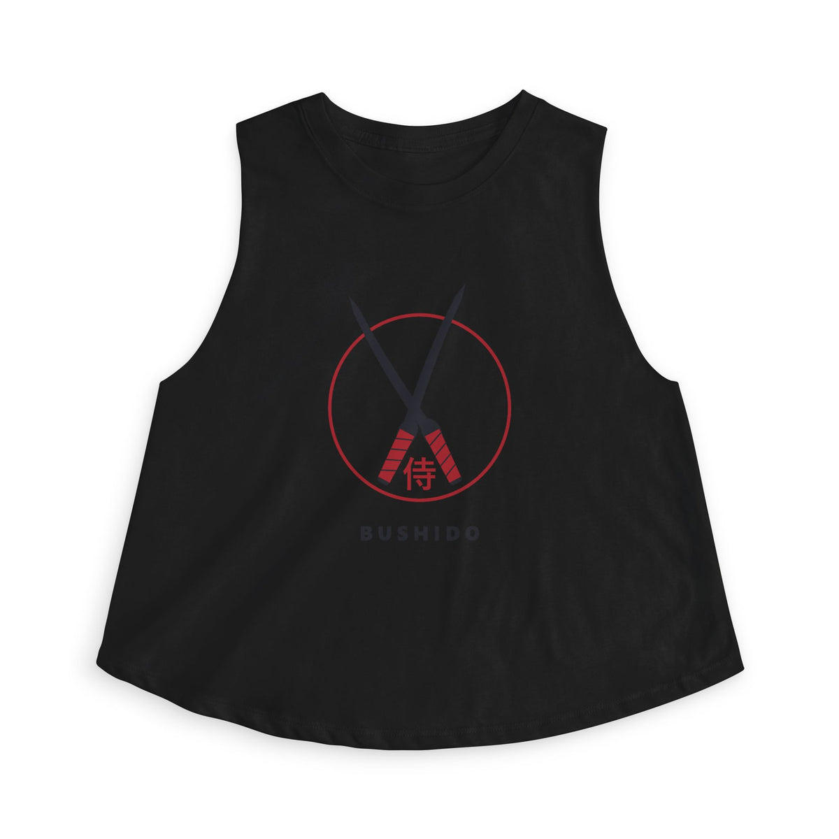 Bushido Crop Top in Solid Black Blend
