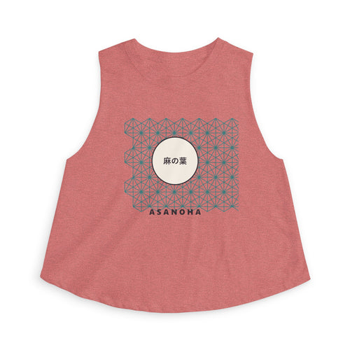 Asanoha Crop Top in Heather Mauve