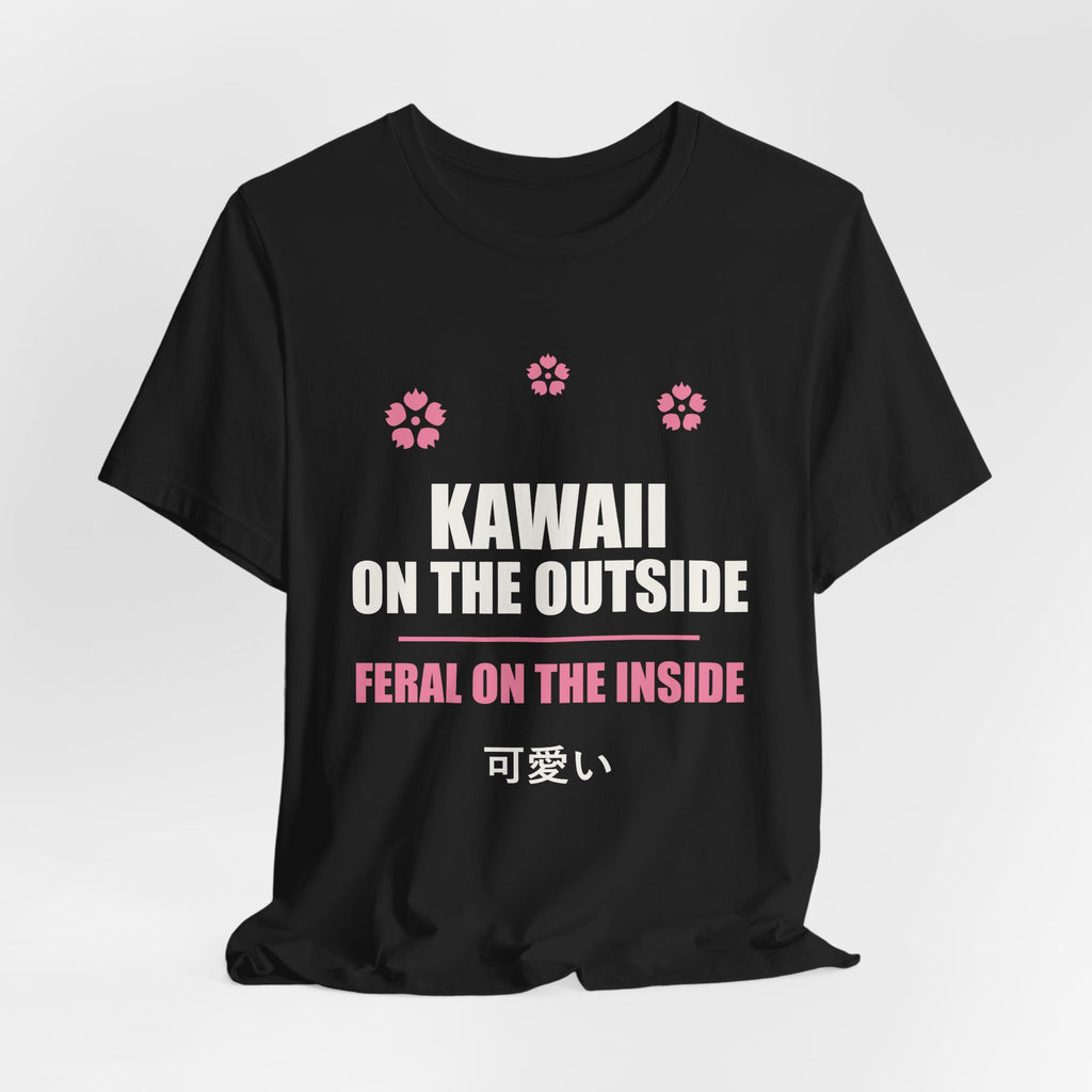 Kawaii But Feral Anime T-Shirt - original anime design, view 7