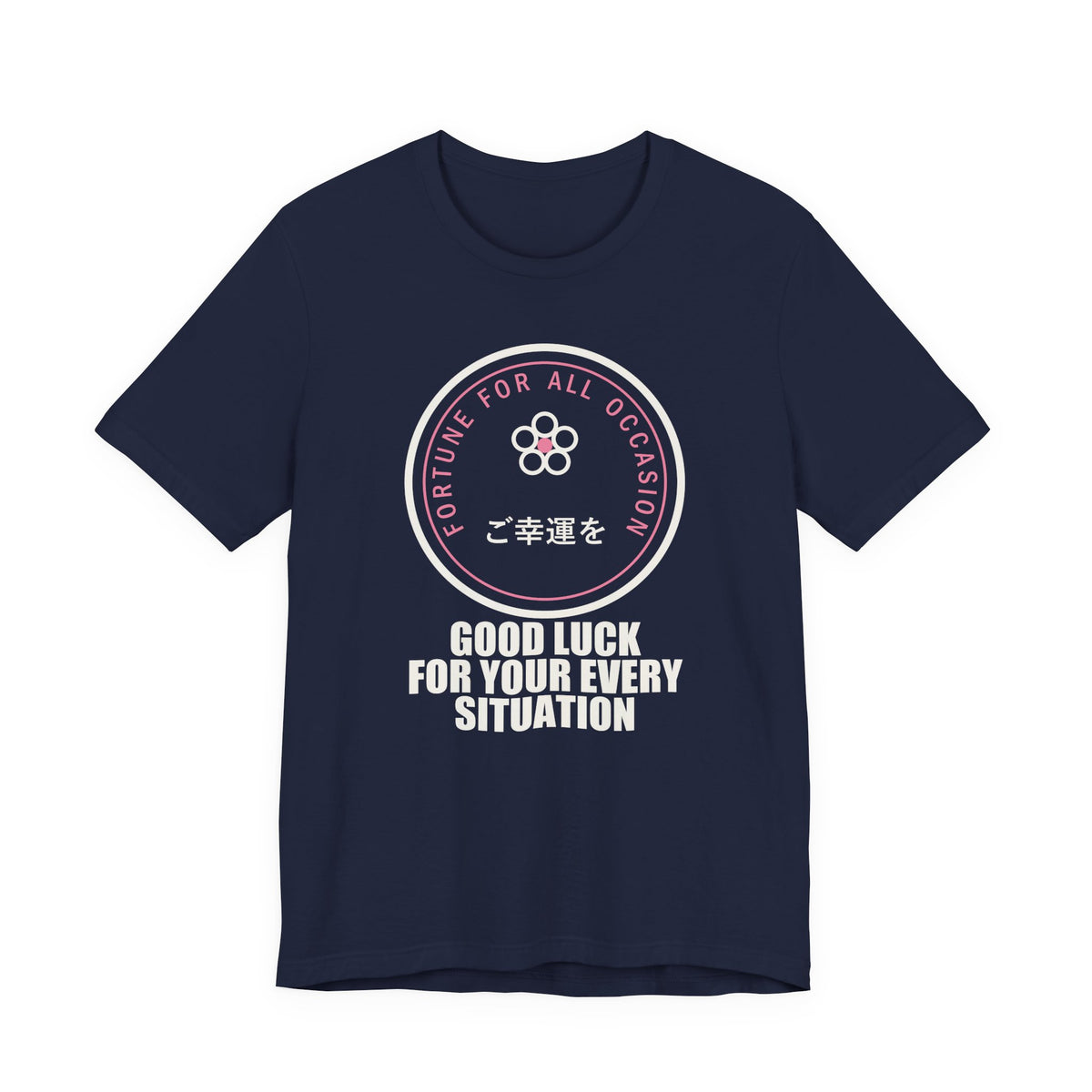 Good Luck For Your Every Situation Funny Anime T-Shirt in Navy