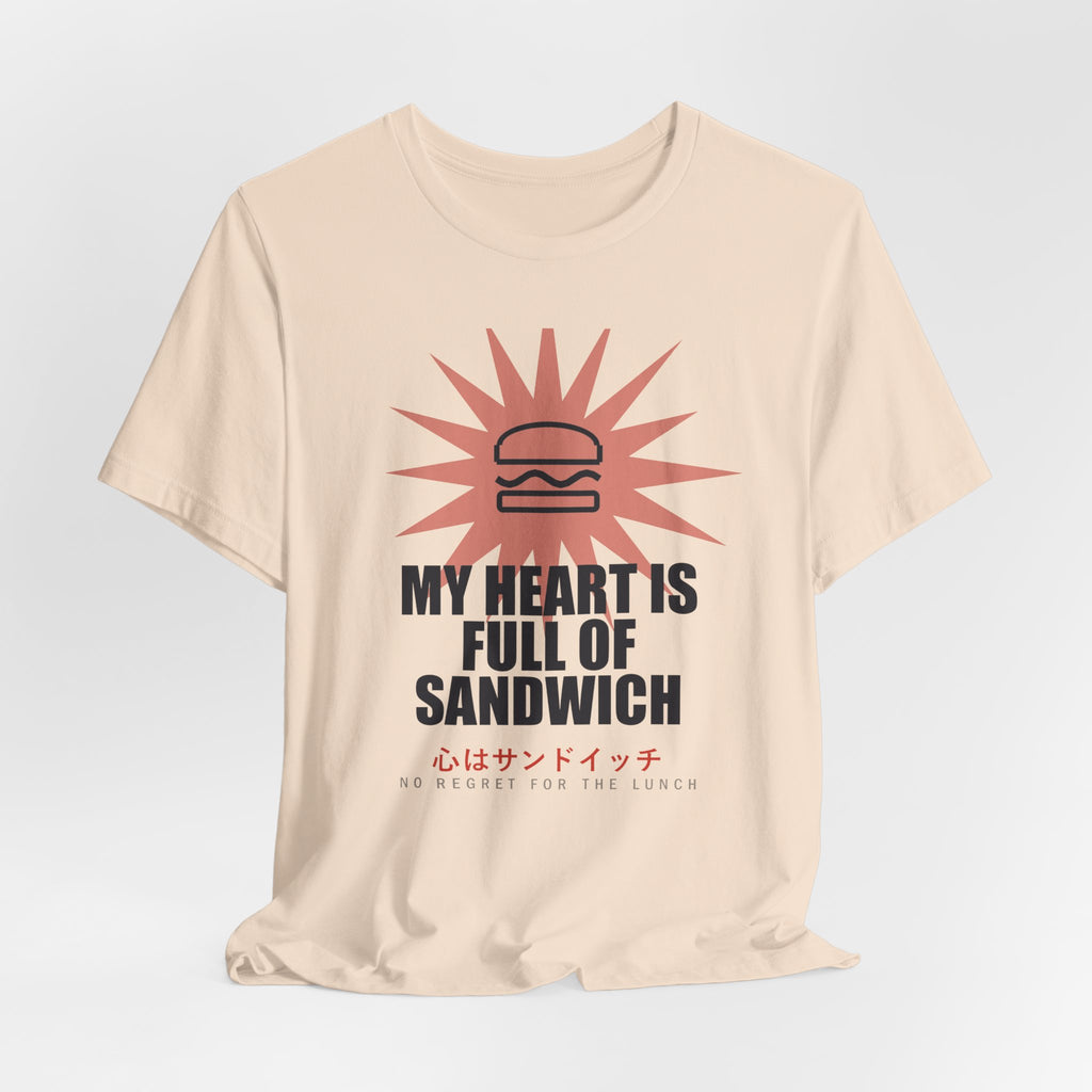 My Heart Is Full Of Sandwich Funny Anime T-Shirt - original anime design, view 9