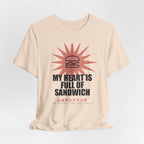 My Heart Is Full Of Sandwich Funny Anime T-Shirt - original anime design, view 9