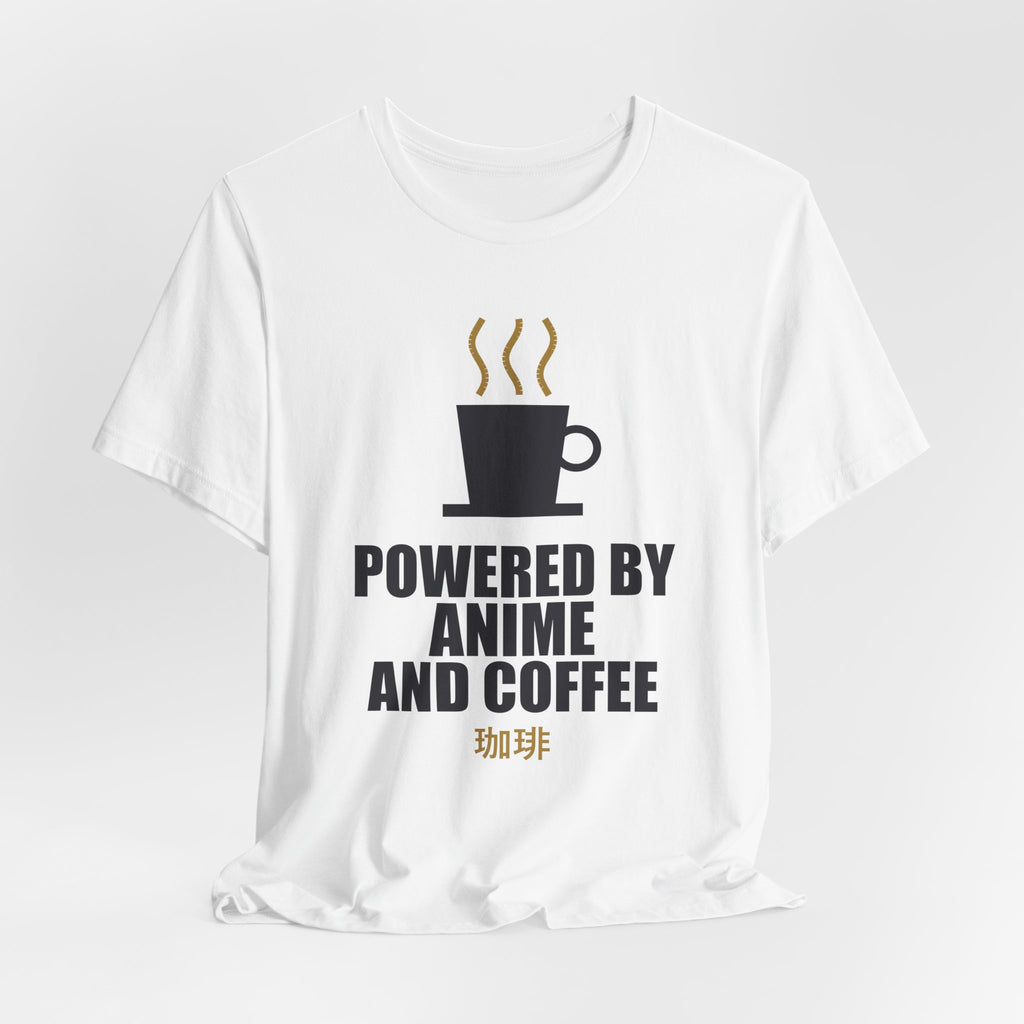 Powered By Anime And Coffee T-Shirt - original anime design, view 4