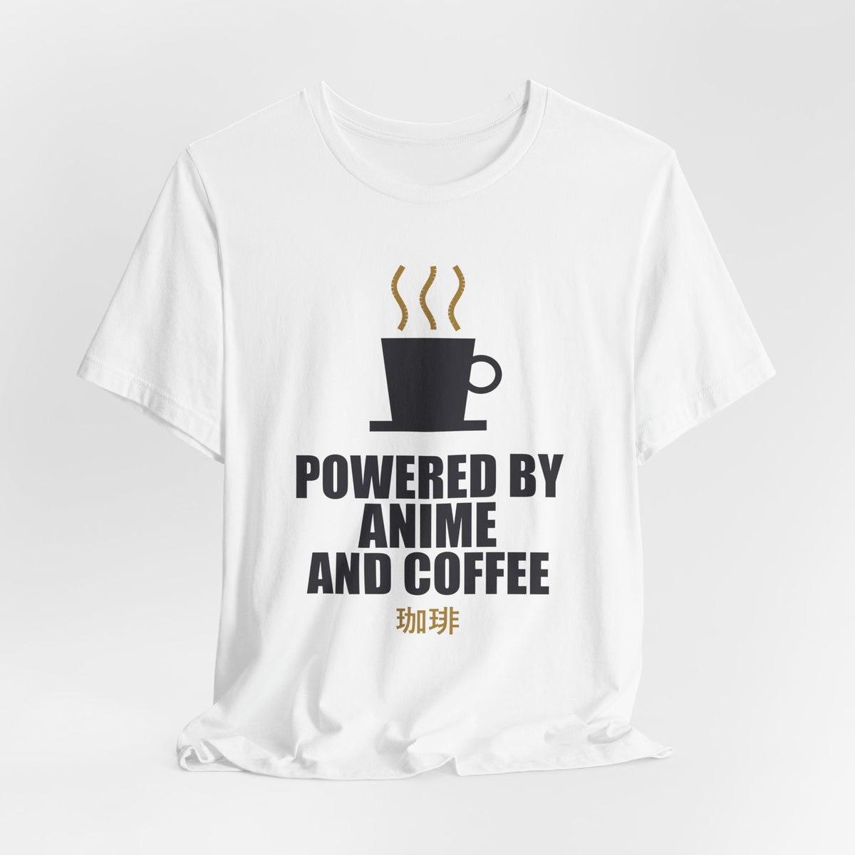 Powered By Anime And Coffee T-Shirt - original anime design, view 4