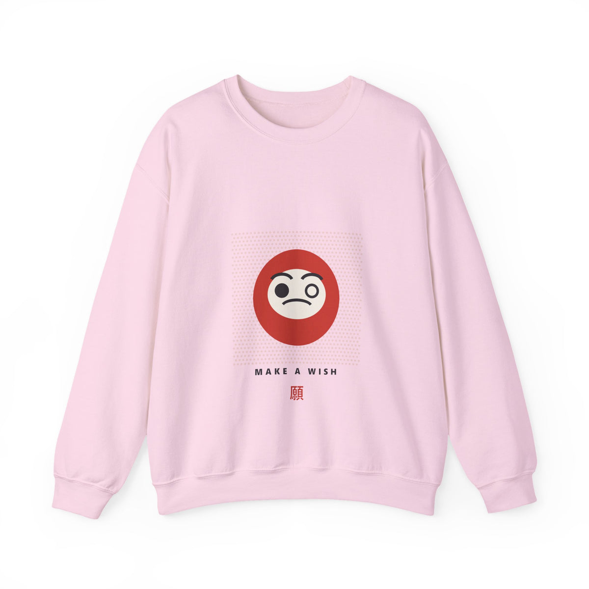Daruma Wish Sweatshirt in Light Pink