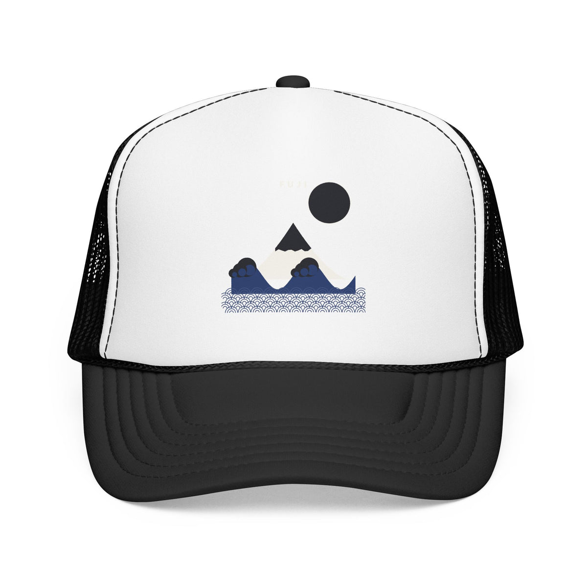 Fuji & Wave Trucker Cap in Black