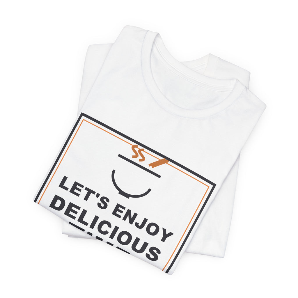 Let's Enjoy Delicious Time Funny Anime T-Shirt - original anime design, view 2
