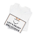 Let's Enjoy Delicious Time Funny Anime T-Shirt - original anime design, view 2