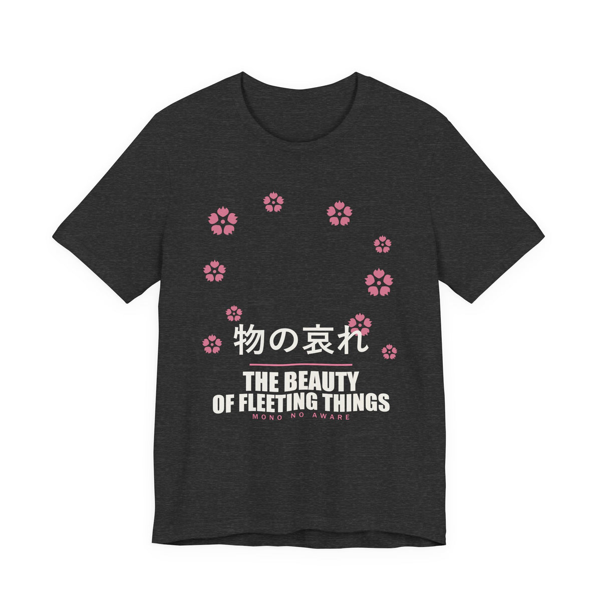 Mono No Aware Anime T-Shirt in Dark Grey Heather