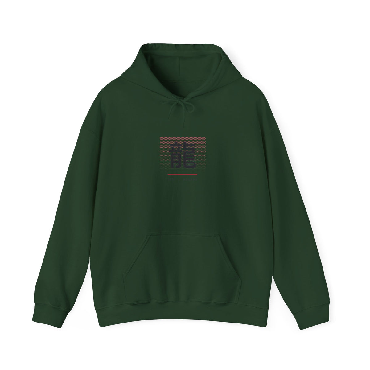 Ryu Dragon Hoodie in Forest Green