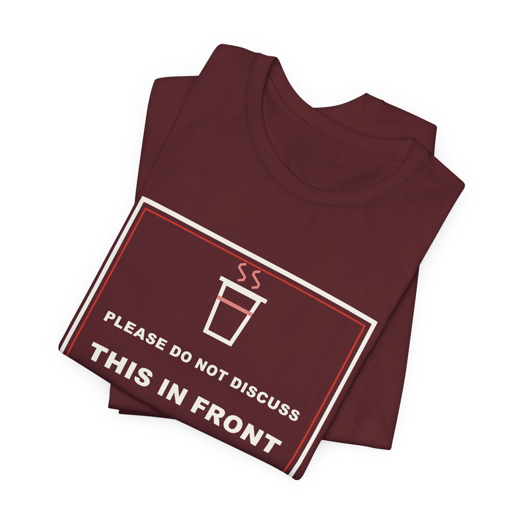 Please Do Not Discuss This In Front Of The Noodles Funny Anime T-Shirt - original anime design, view 23