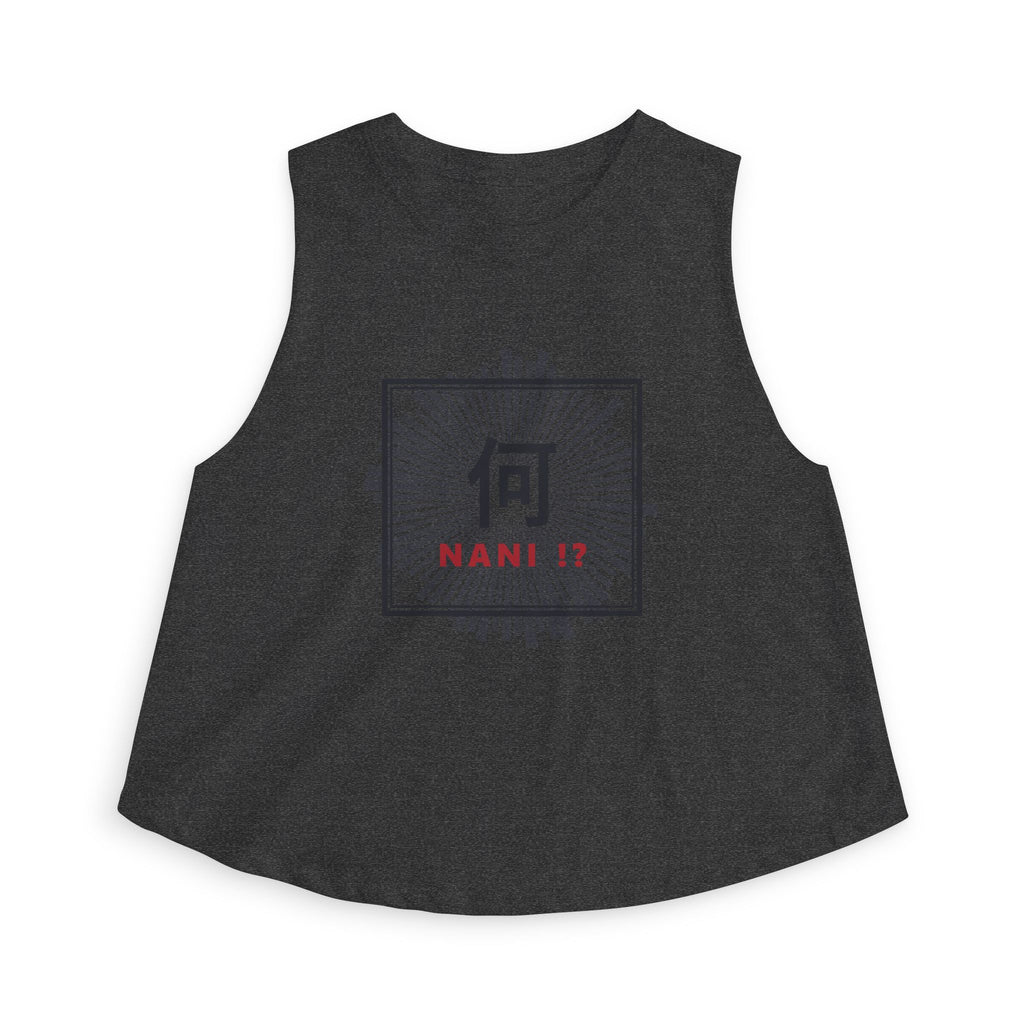 Nani!? Crop Top in Dark Grey Heather
