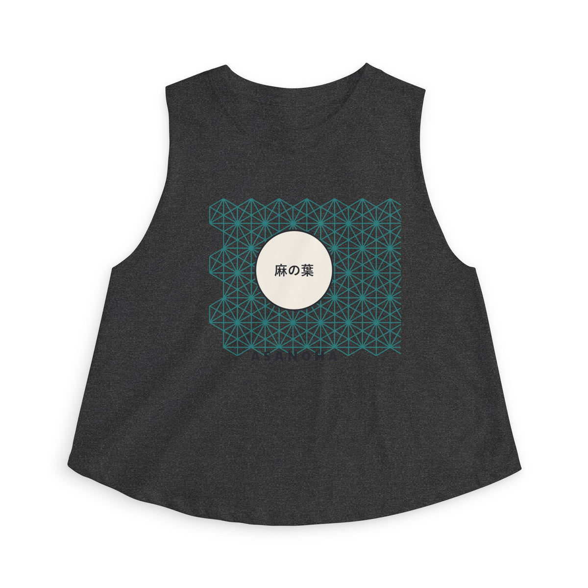 Asanoha Crop Top in Dark Grey Heather