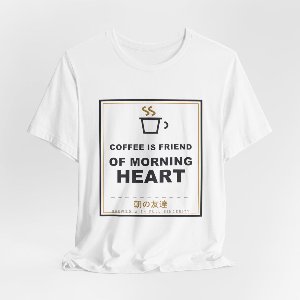 Coffee Is Friend Of Morning Heart Funny Anime T-Shirt - original anime design, view 3