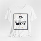 Coffee Is Friend Of Morning Heart Funny Anime T-Shirt - original anime design, view 3