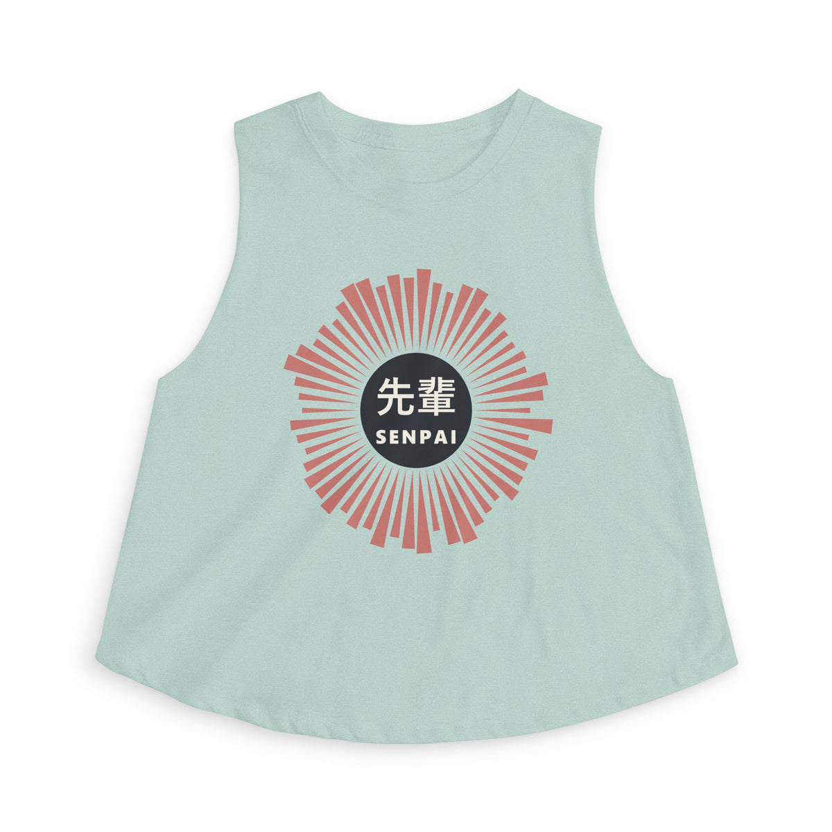 Senpai Crop Top in Heather Dusty Blue