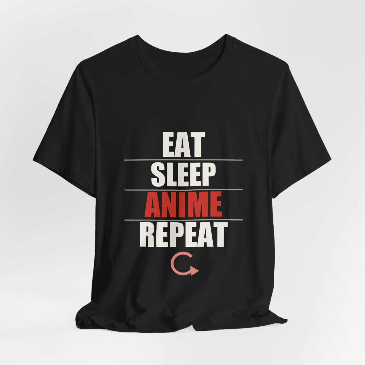 Eat Sleep Anime Repeat T-Shirt - original anime design, view 7