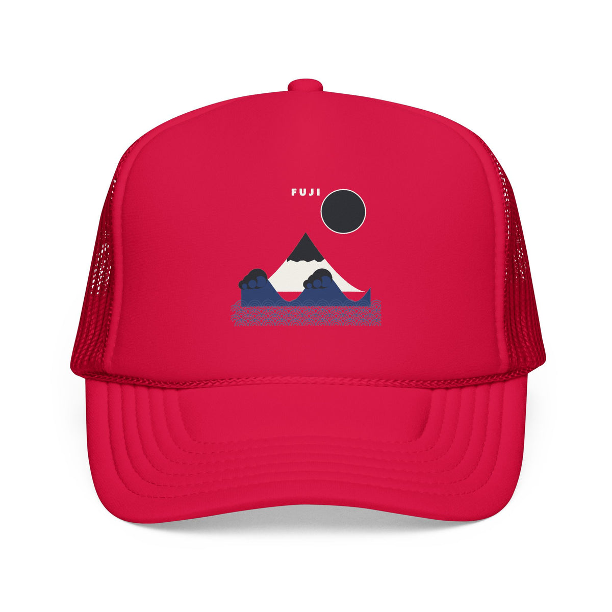 Fuji & Wave Trucker Cap in Red