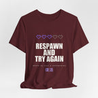 Respawn And Try Again Anime T-Shirt - original anime design, view 25