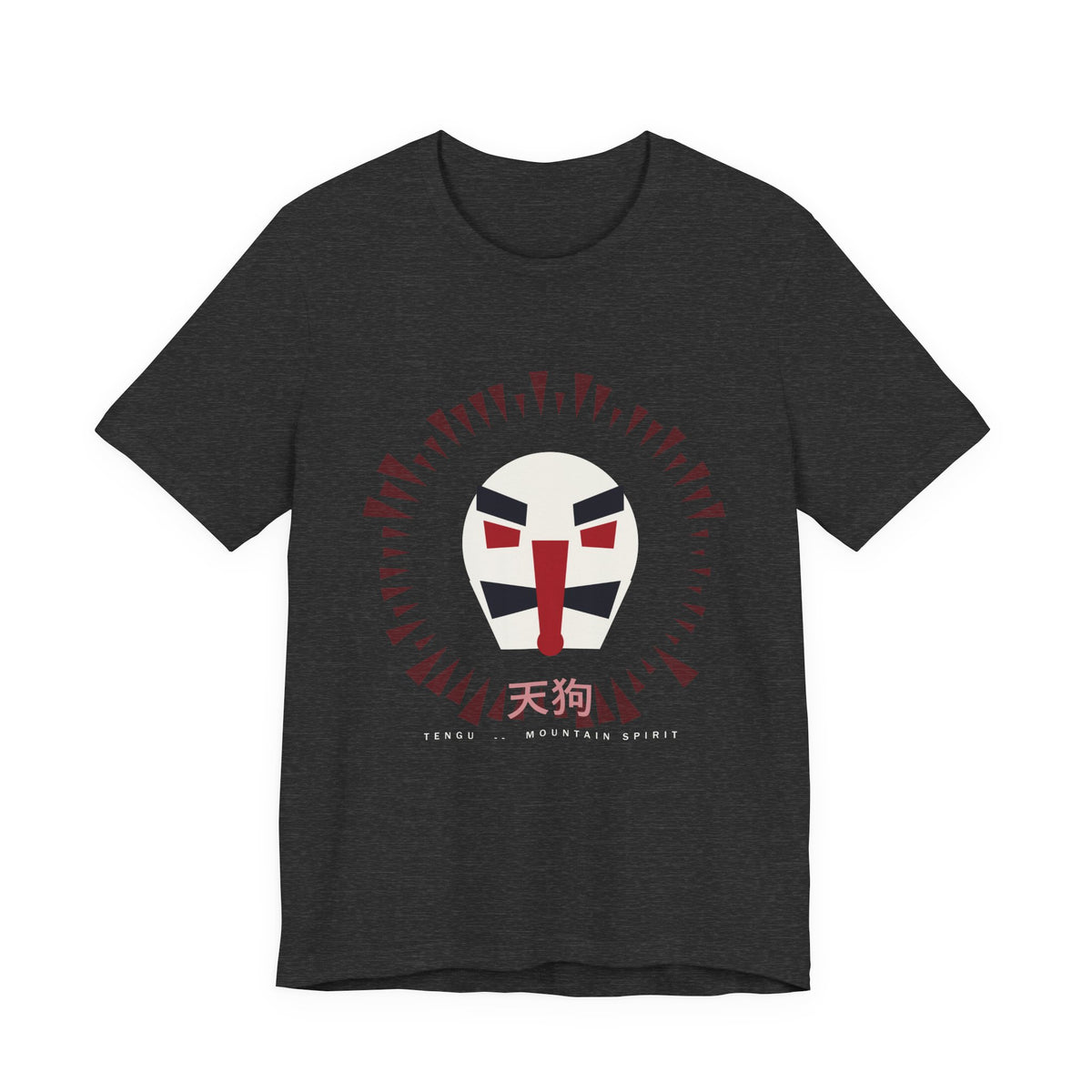 Tengu Anime T-Shirt in Dark Grey Heather