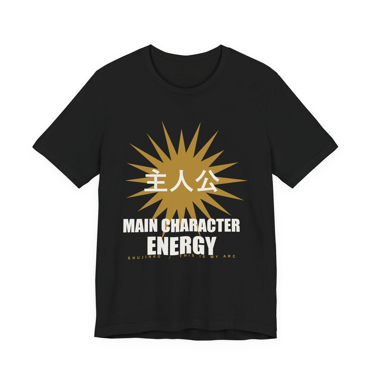 Main Character Energy Anime T-Shirt in Black
