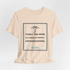 Today The Wind Has Been Extremely Unprofessional Funny Anime T-Shirt - original anime design, view 9